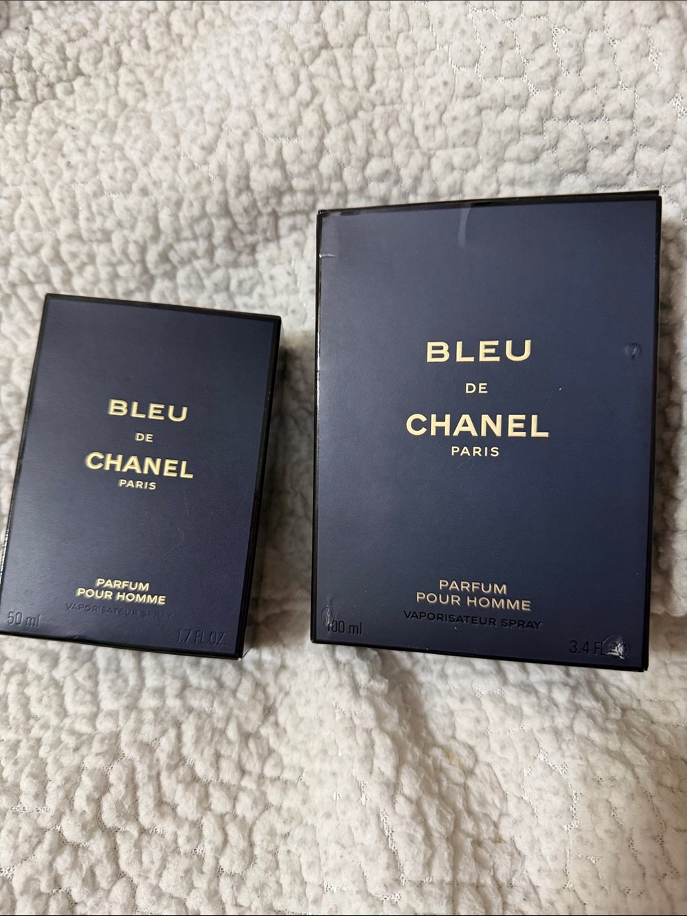 CHANEL Bleu de Chanel Pour Homme - Navy & Gold EMPTY BOXES